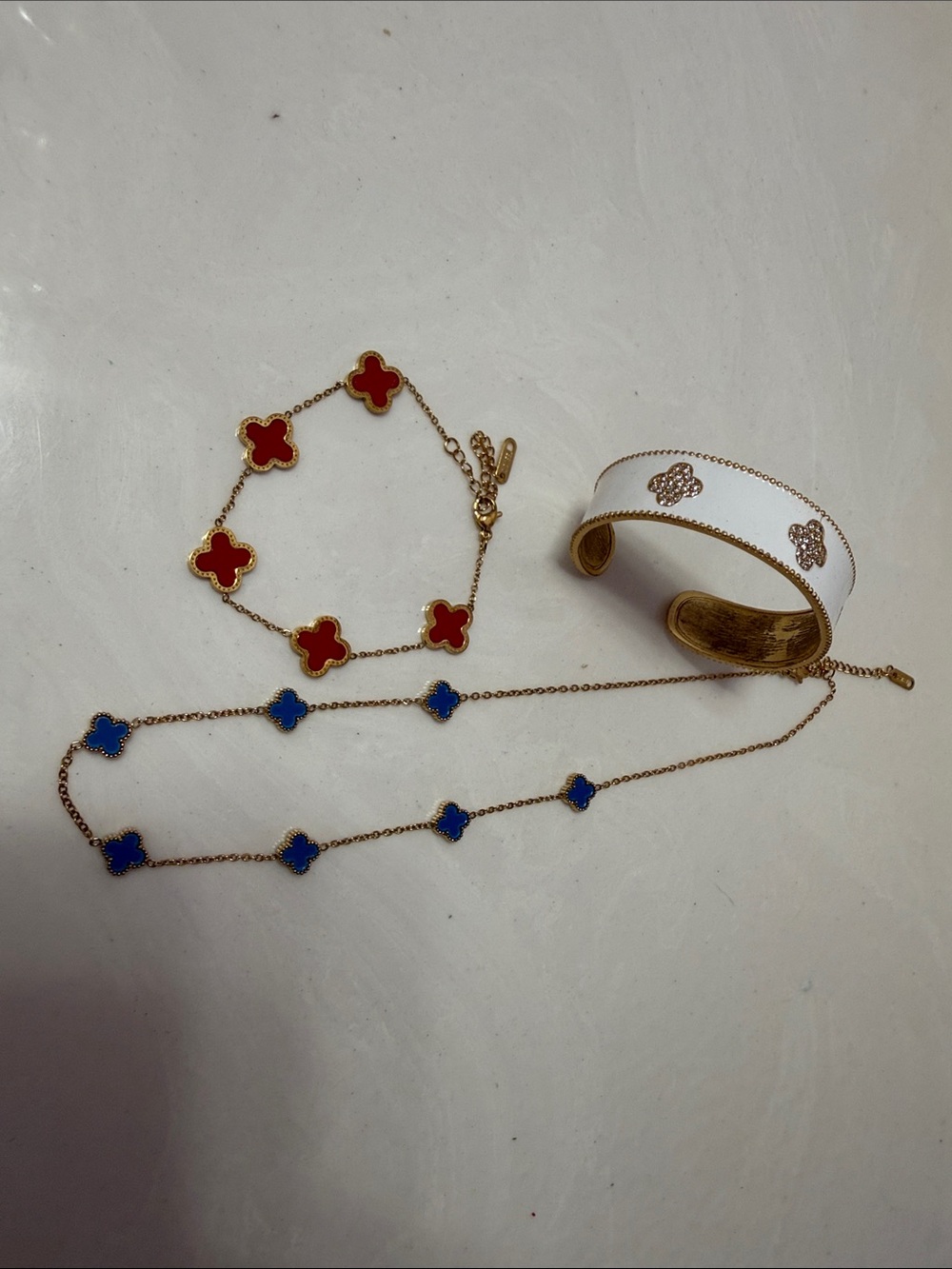 Van Cleef Dupe Four Leaf Clover Costume Jewelry